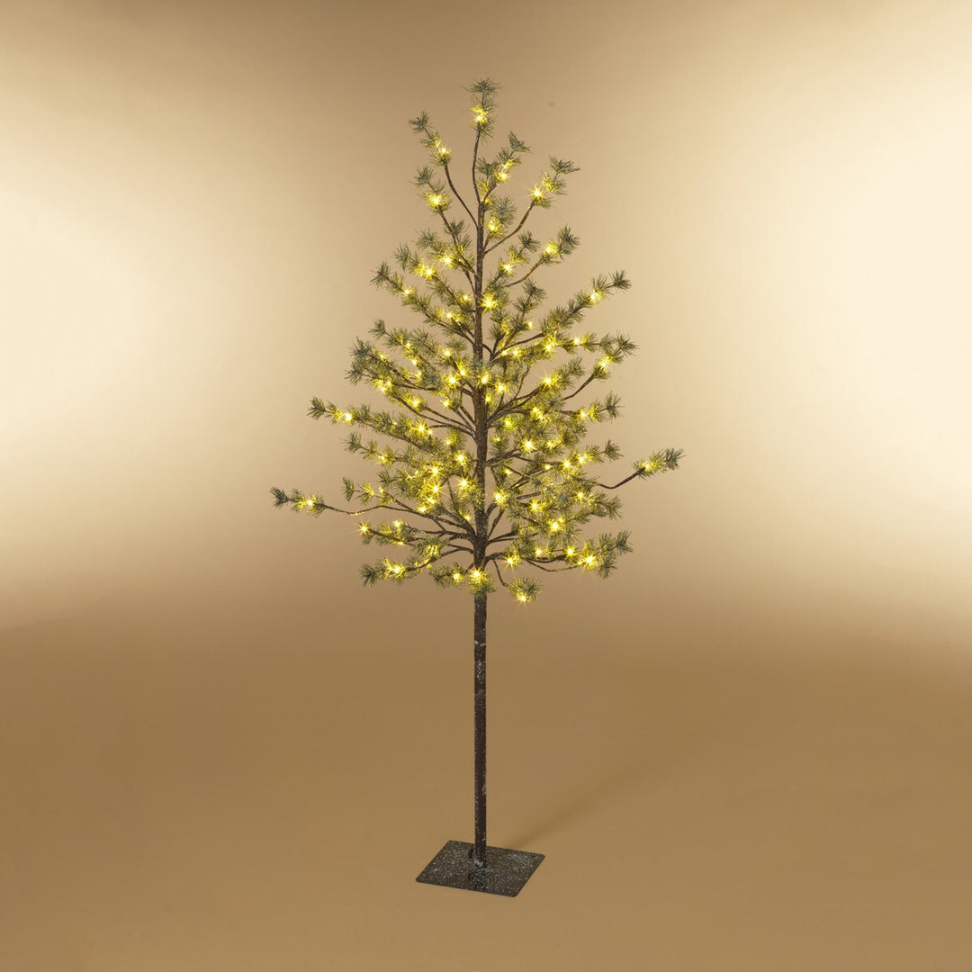 59"H Electric Icy Pine Tree with 96 Warm White LED Lights