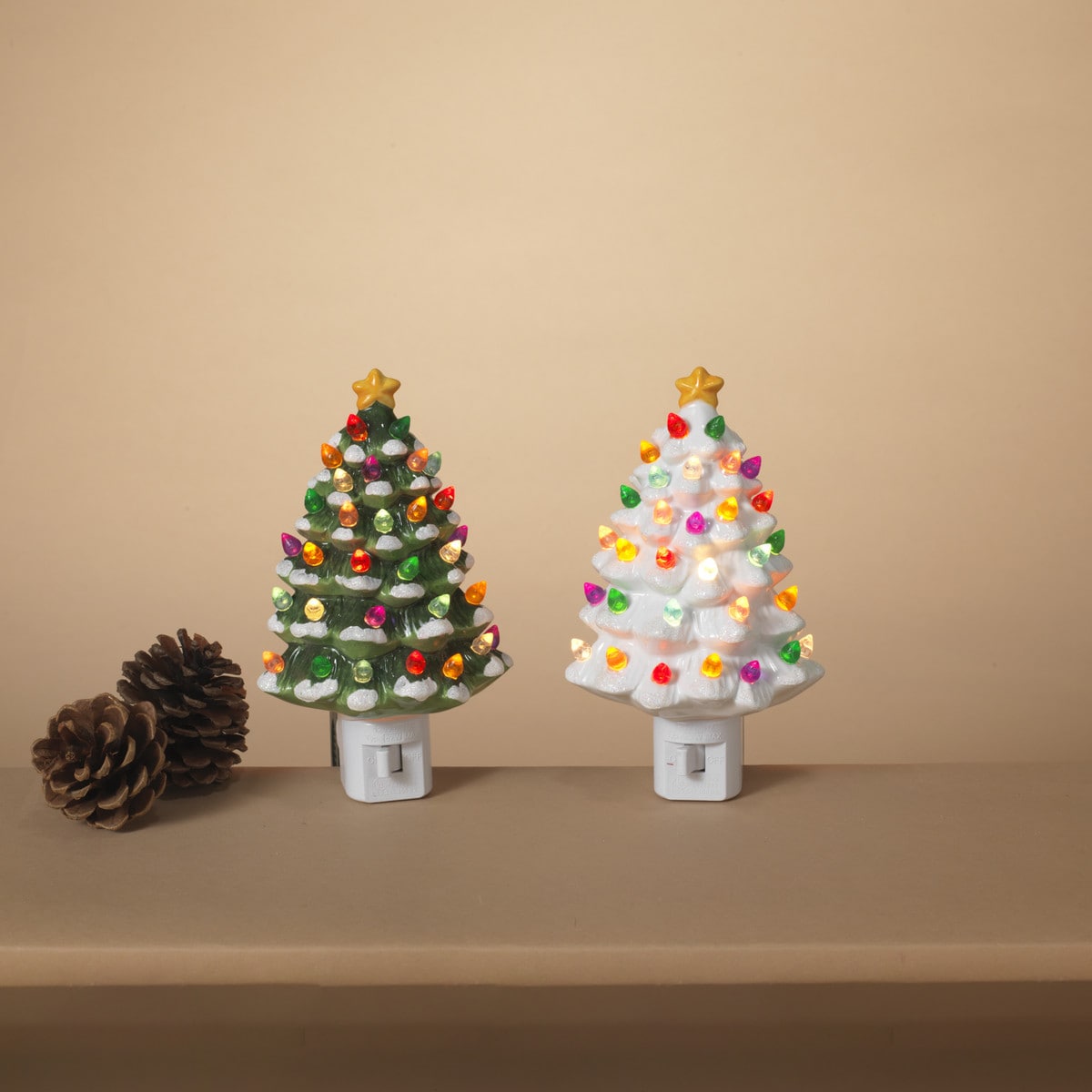 6.1"H Electric Dolomite Christmas Tree Nightlight