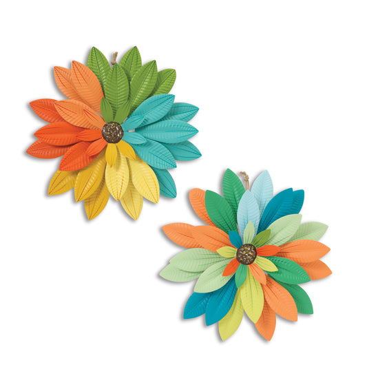 Multi Color Metal Wall Flower