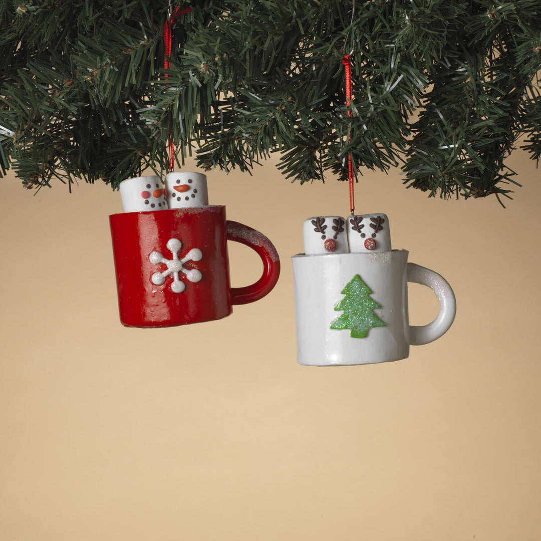 3"H Marshmallows in Mug Ornament