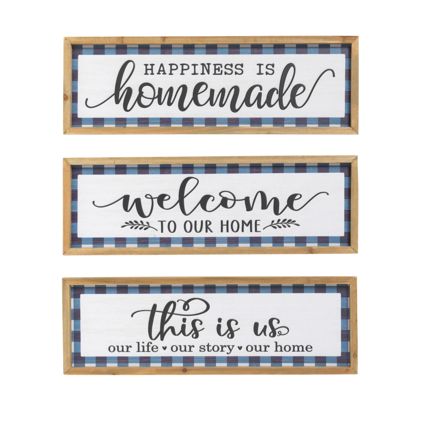 23.6"L Wood Inspirational Wall Decor