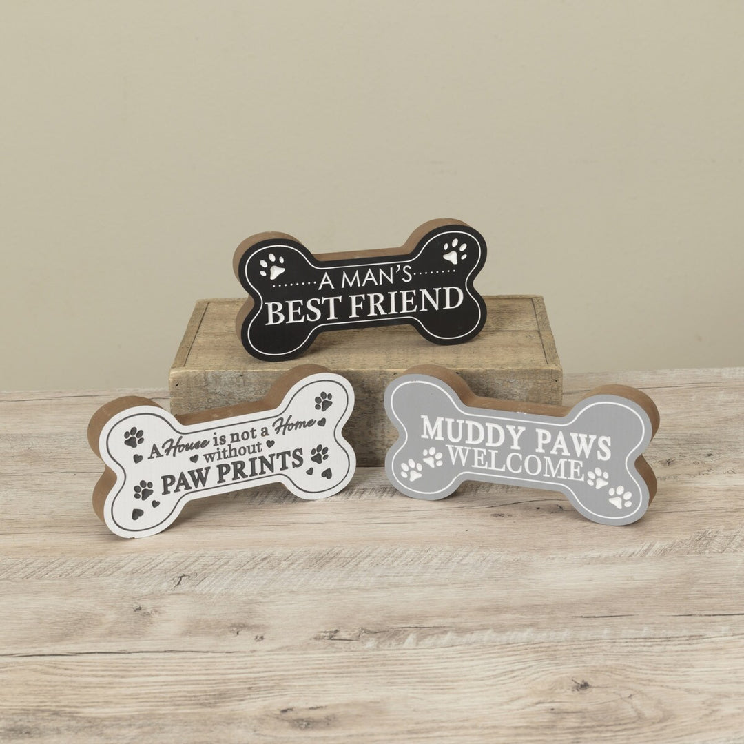 7.8"L Wood Inspirational Pet Block