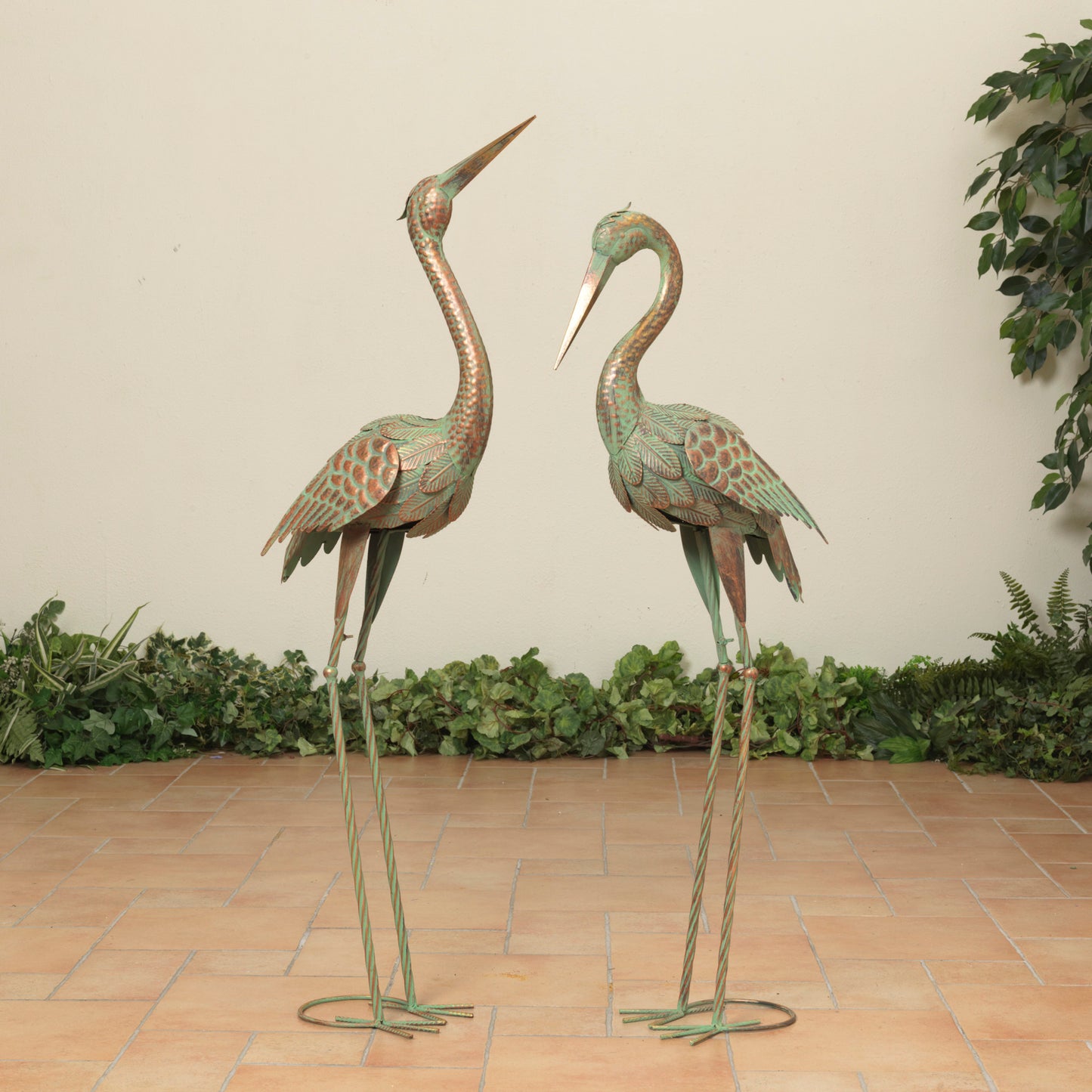 46.5" Metal Heron