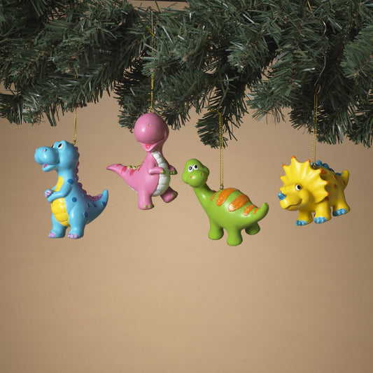 4.5" Holiday Dinasaur Ornament