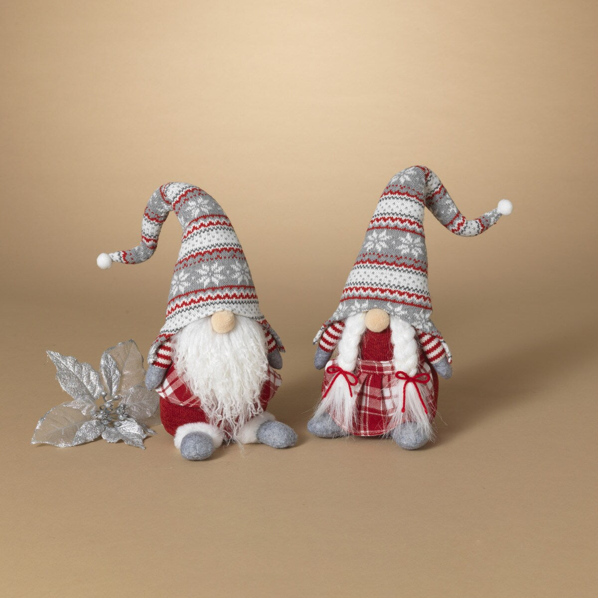 12"H Fabric Holiday Gnome