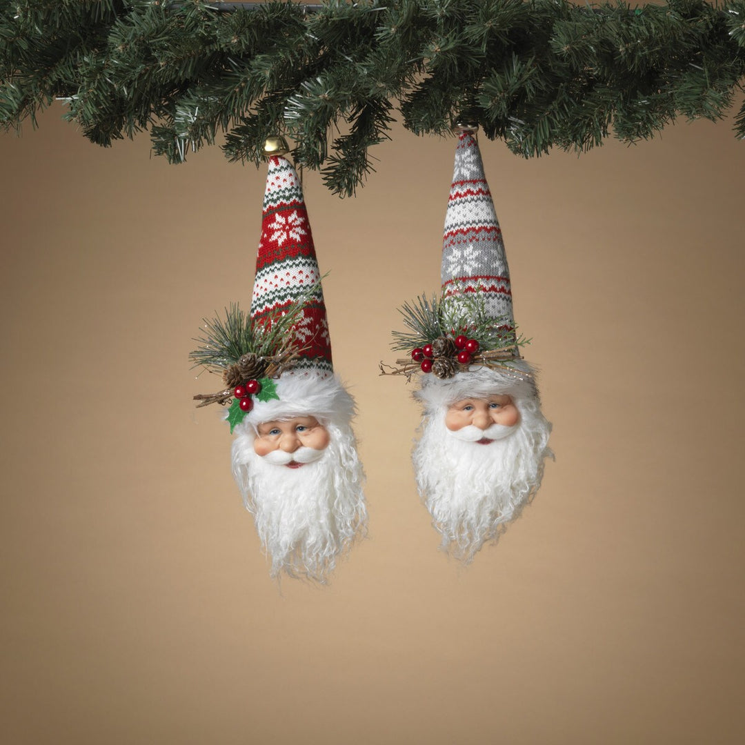 14"H Santa Head Ornament