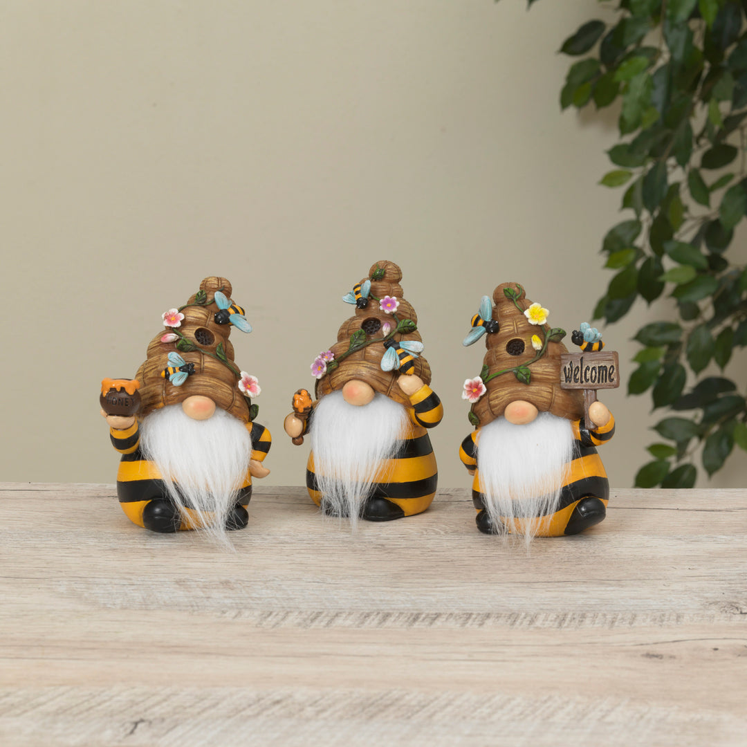 5.5"H Resin Bee Gnome