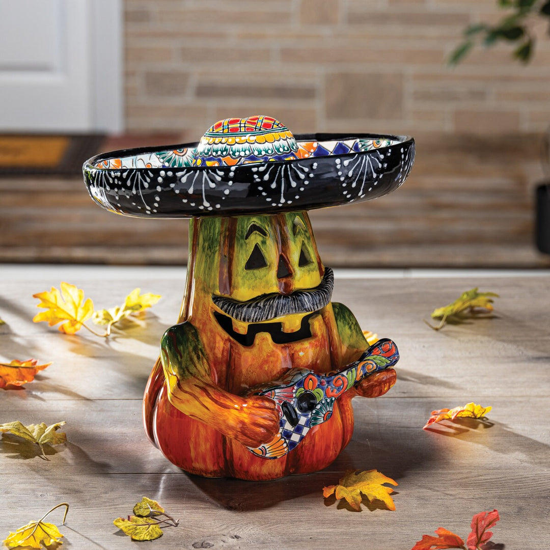 16.5"H Talavera Mariachi Pumpkin