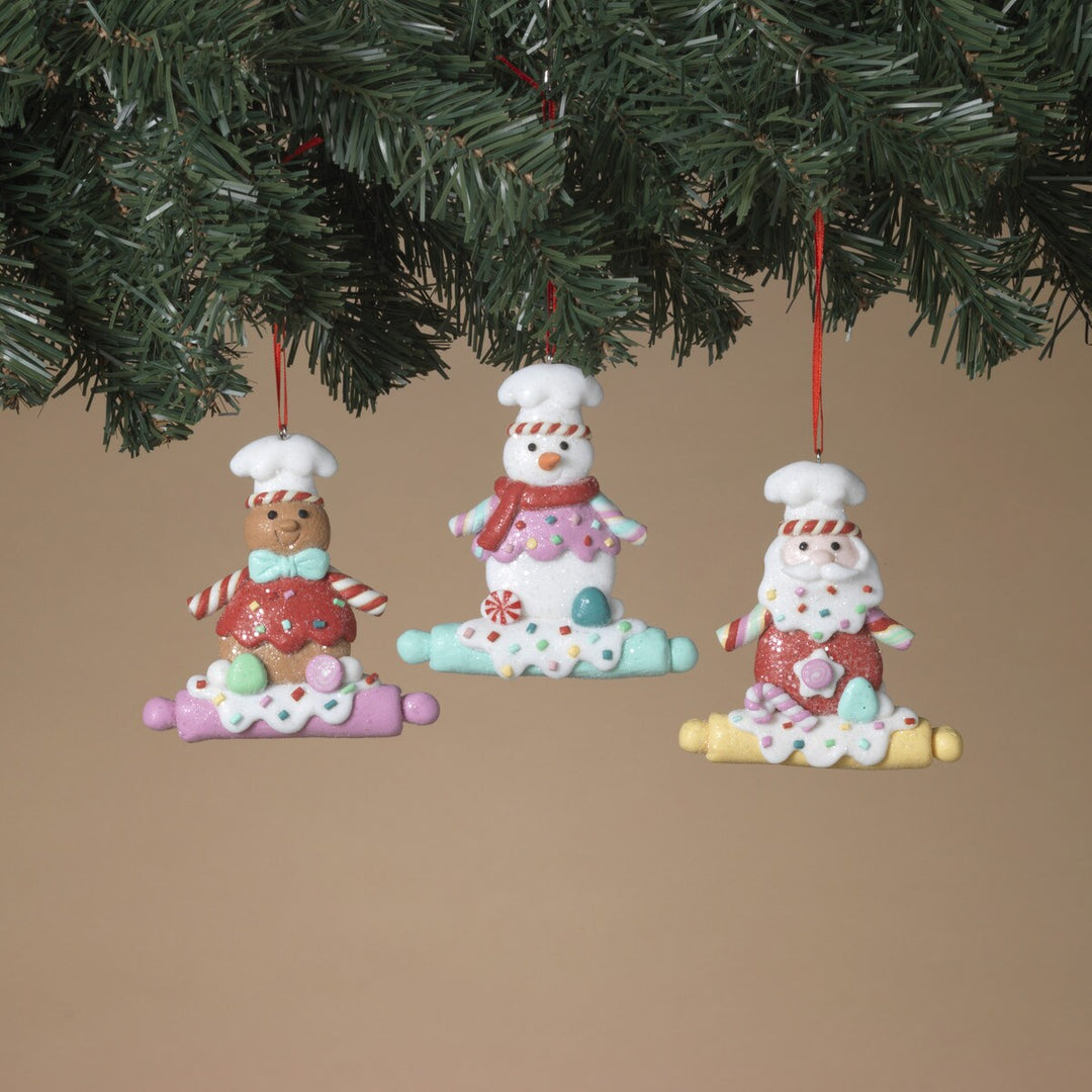 4"H Clay Dough Holiday Chef Ornament