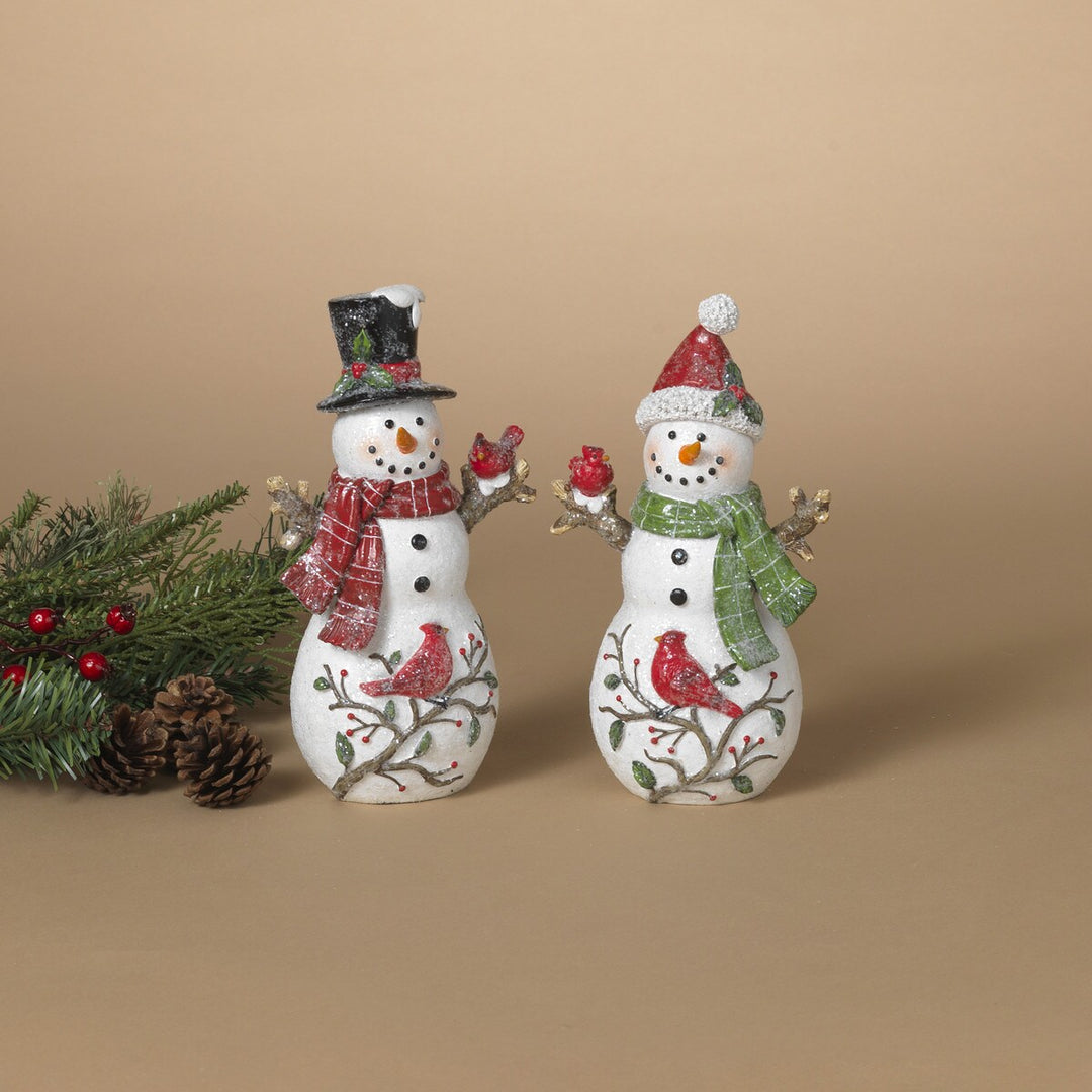 7.68"H Resin Holiday Snowman