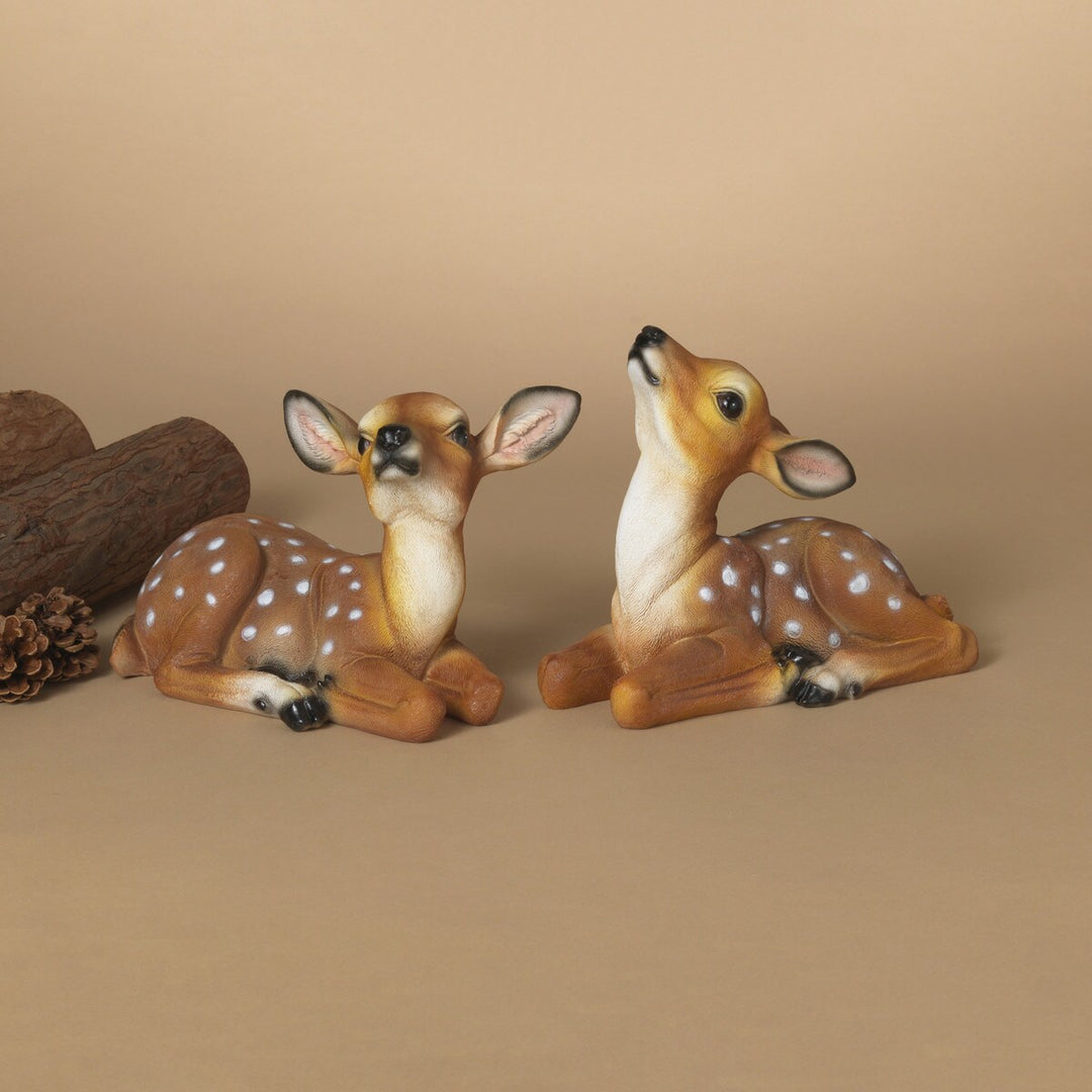 10"L Resin Holiday Deer