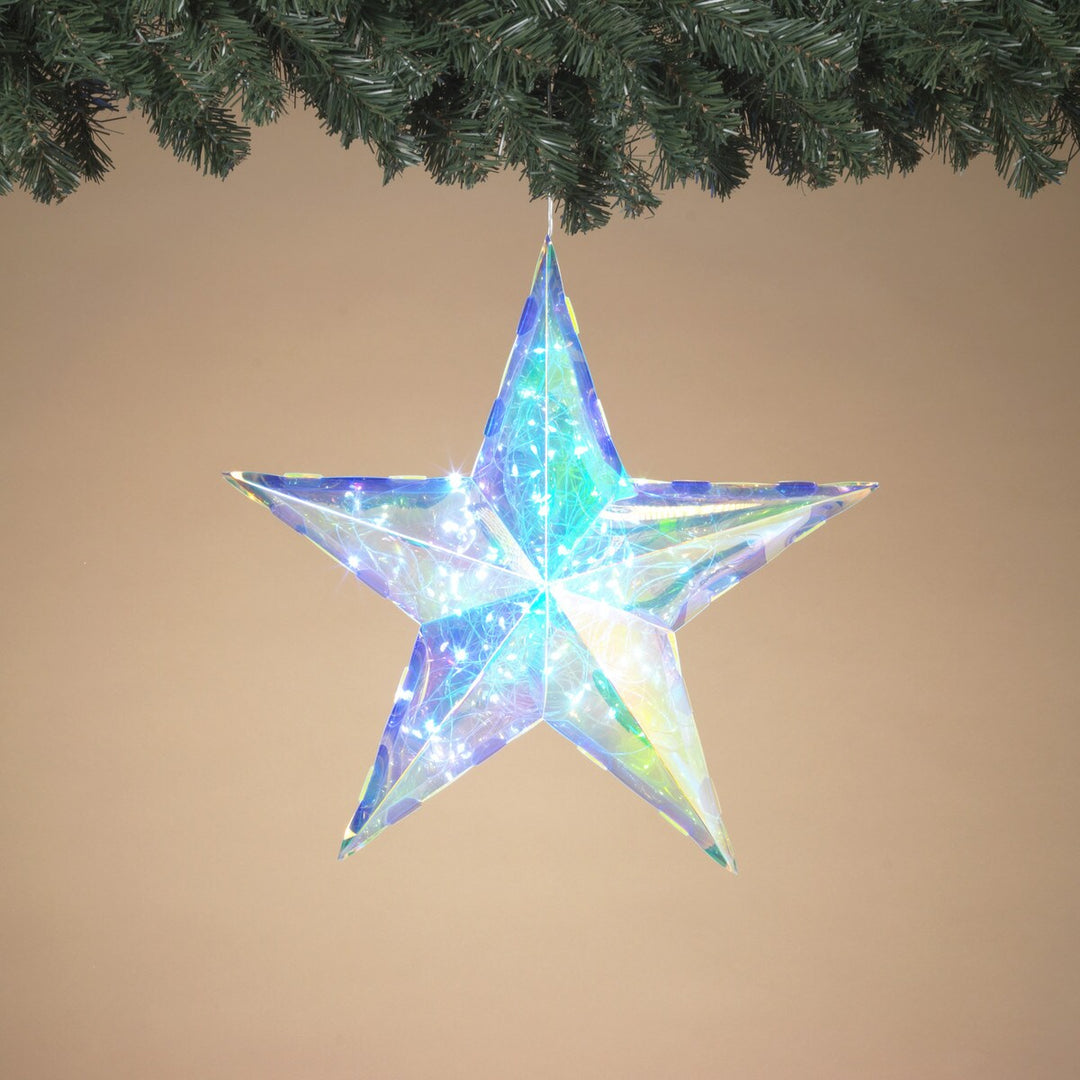 15.15"D USB Electric Lighted Hanging Holographic Star with Remote Control