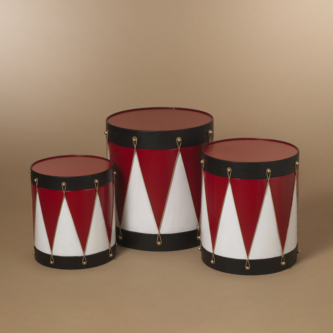 Metal Holiday Decorative Drum