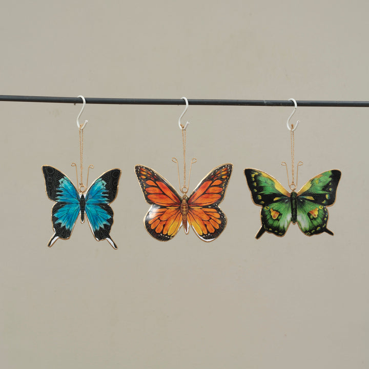 6"L Metal Butterfly Ornament