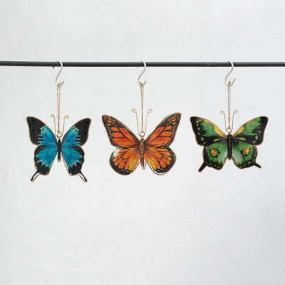 6"L Metal Butterfly Ornament