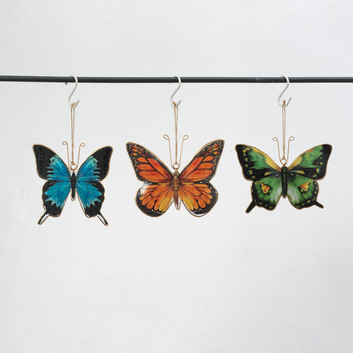 6"L Metal Butterfly Ornament