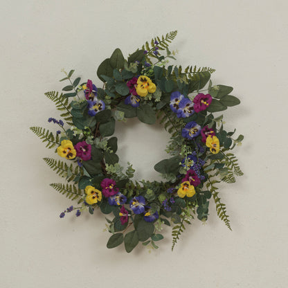 24"D Flower Wreath w/ Berry Accent