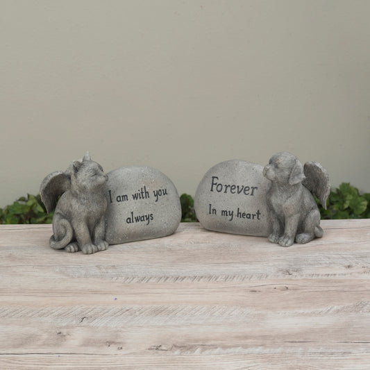 8.86"L Resign Dog or Cat Memorial Stone