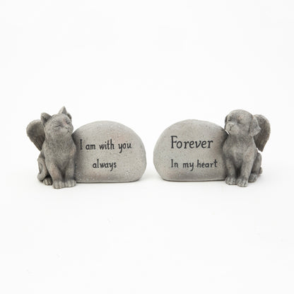 8.86"L Resign Dog or Cat Memorial Stone