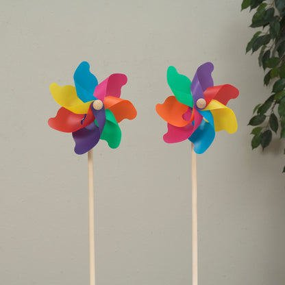 15.75"H PVC 7-Point Multi Color Pinwheel