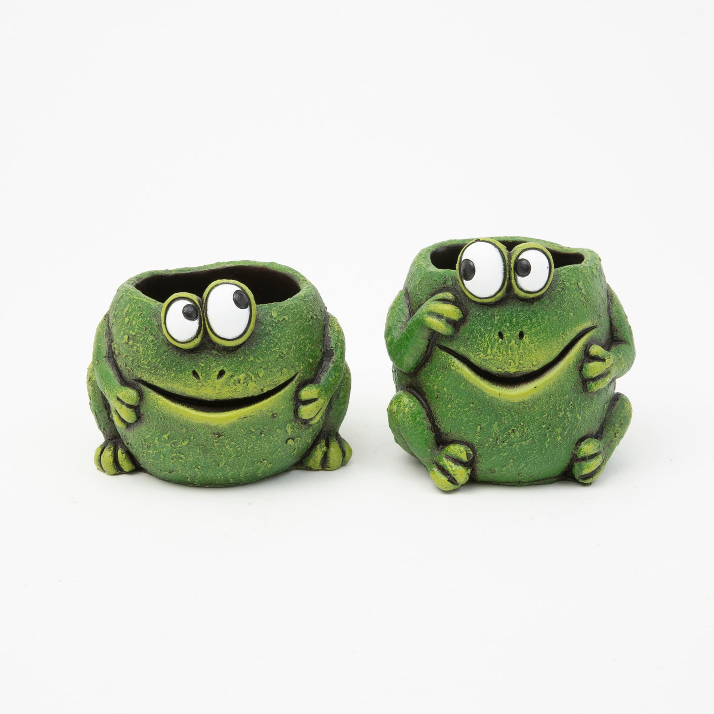 5.78"H Cement Frog Planter