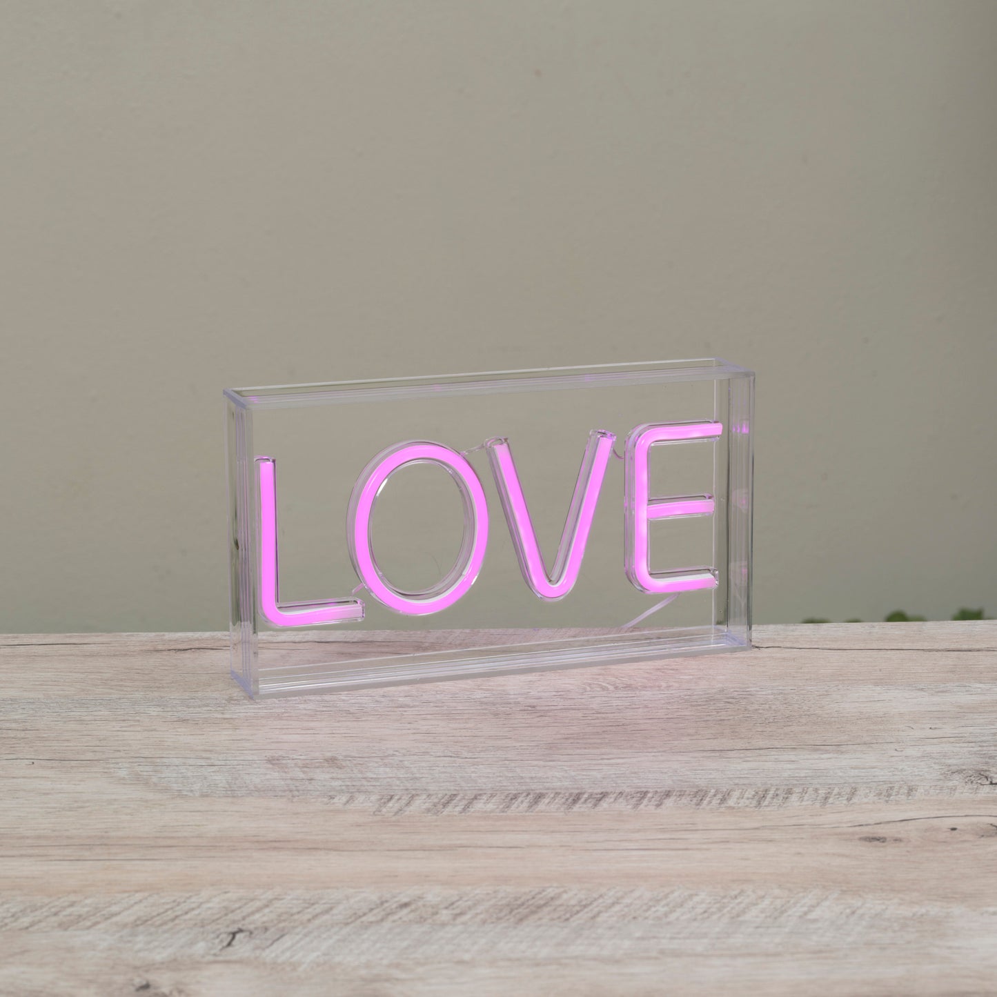 9"L USB Electric Neon Lighted "LOVE" Tabletop Decor