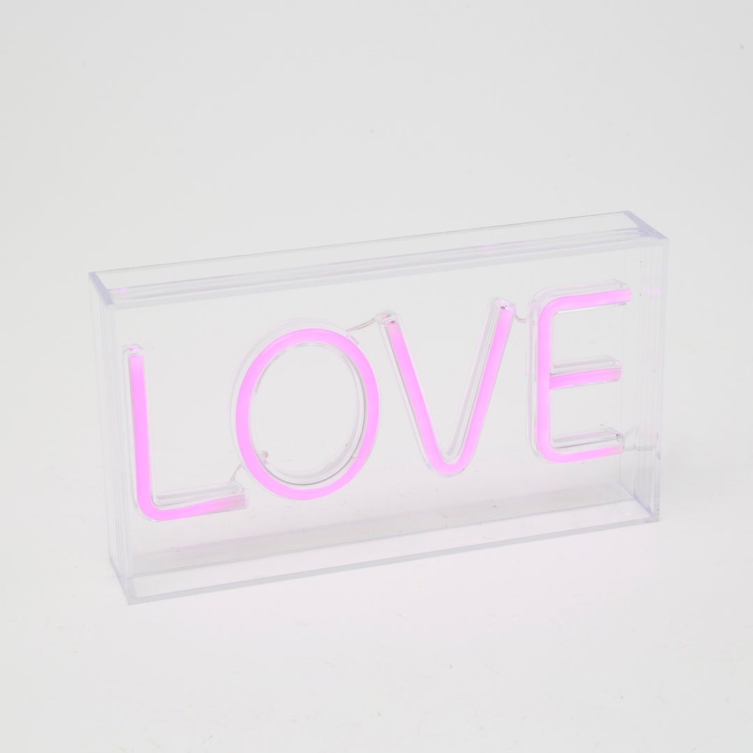 9"L USB Electric Neon Lighted "LOVE" Tabletop Decor
