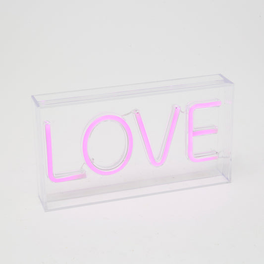9"L USB Electric Neon Lighted "LOVE" Tabletop Decor