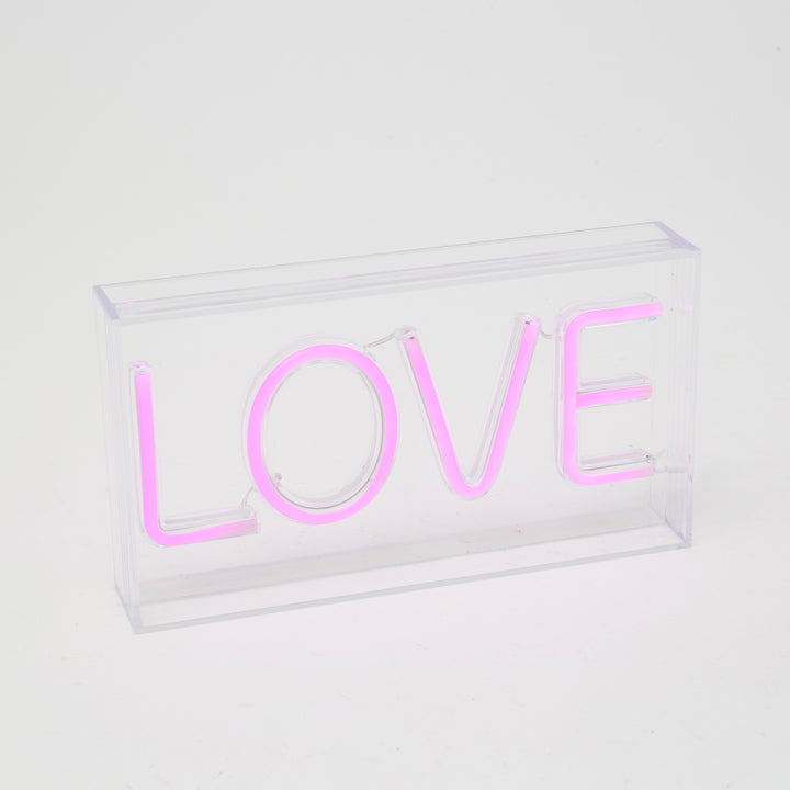 9"L USB Electric Neon Lighted "LOVE" Tabletop Decor