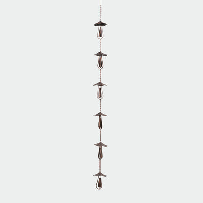 102"L Metal Mushroom Rain Chain