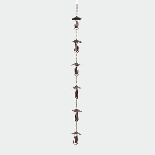 102"L Metal Mushroom Rain Chain