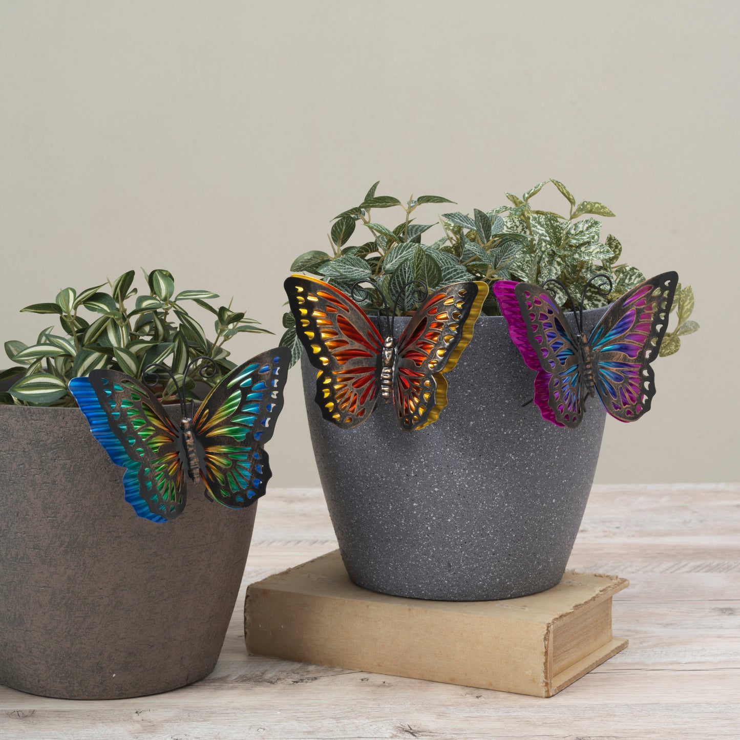 5.91"L Metal Butterfly Pot Clinger