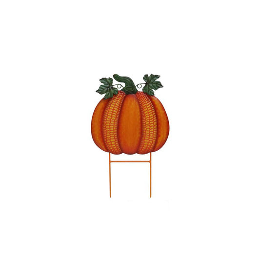 16" Metal Corn Pumpkin