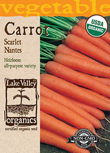 ORGANIC CARROT SCARLET NANTES  HEIRLOOM