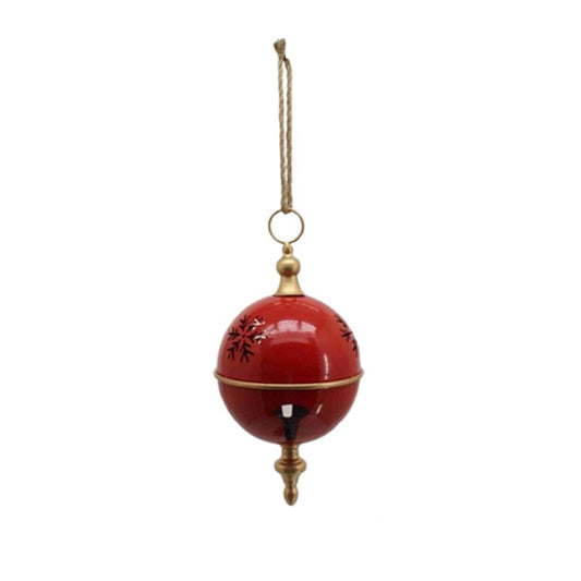10" Red/Gold Metal Christmas