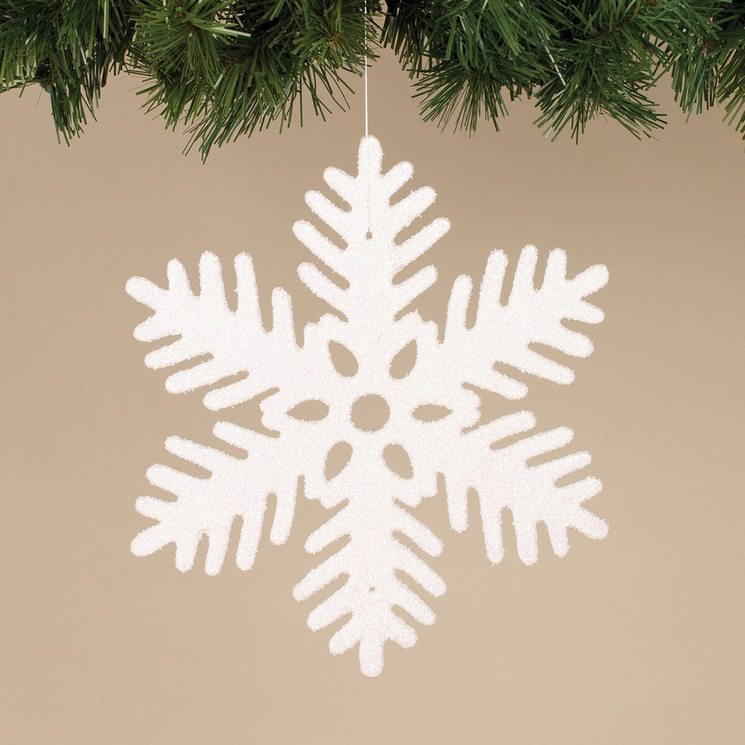 11"H Glittered White Snowflake