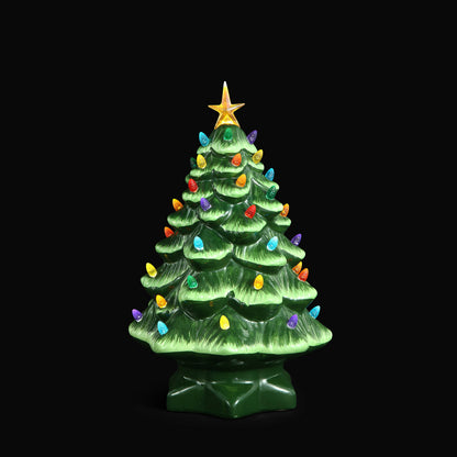 14" Nostalgic Tree - Green