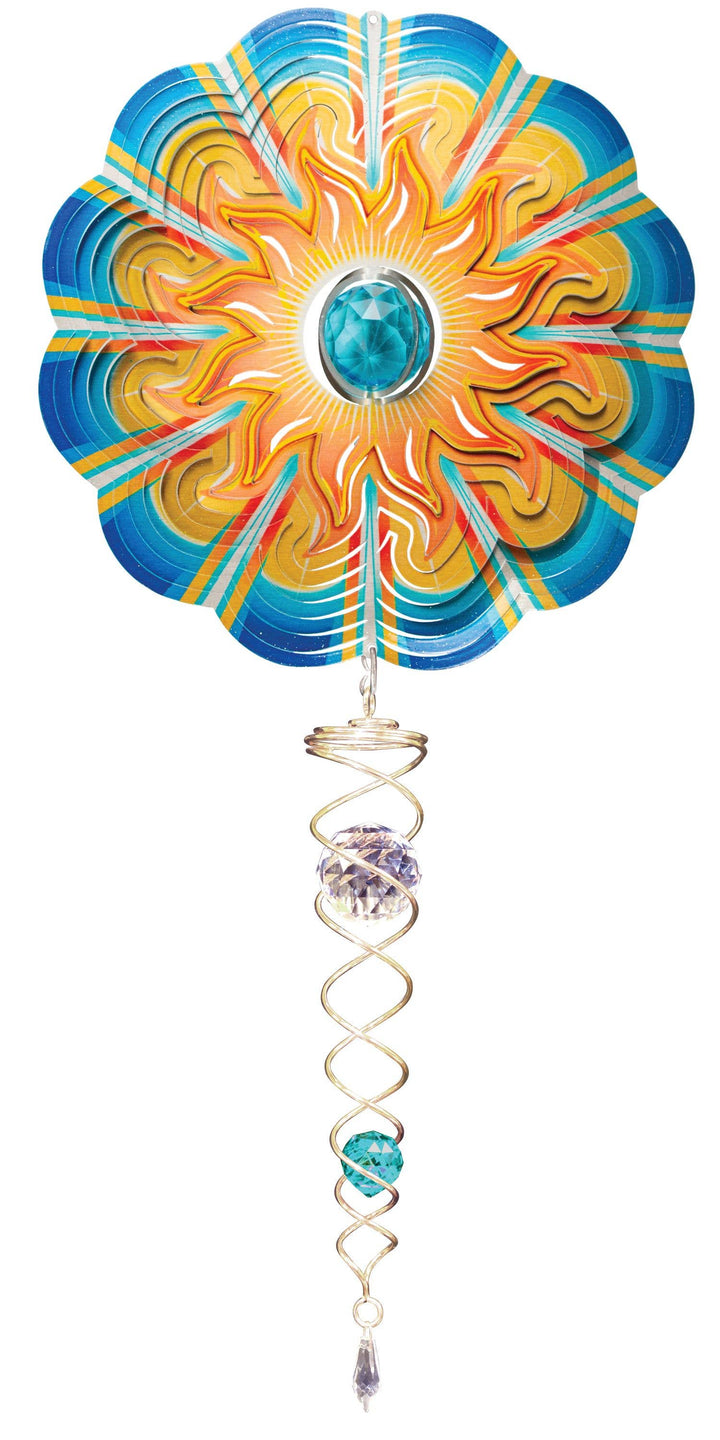 Crystal Aqua Sun - Mini Set Wind Spinner