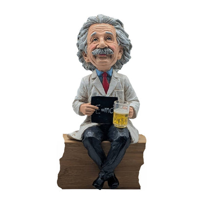 'Party' Albert Einstein Beer Drinking Shelf Sitter 11 inch H