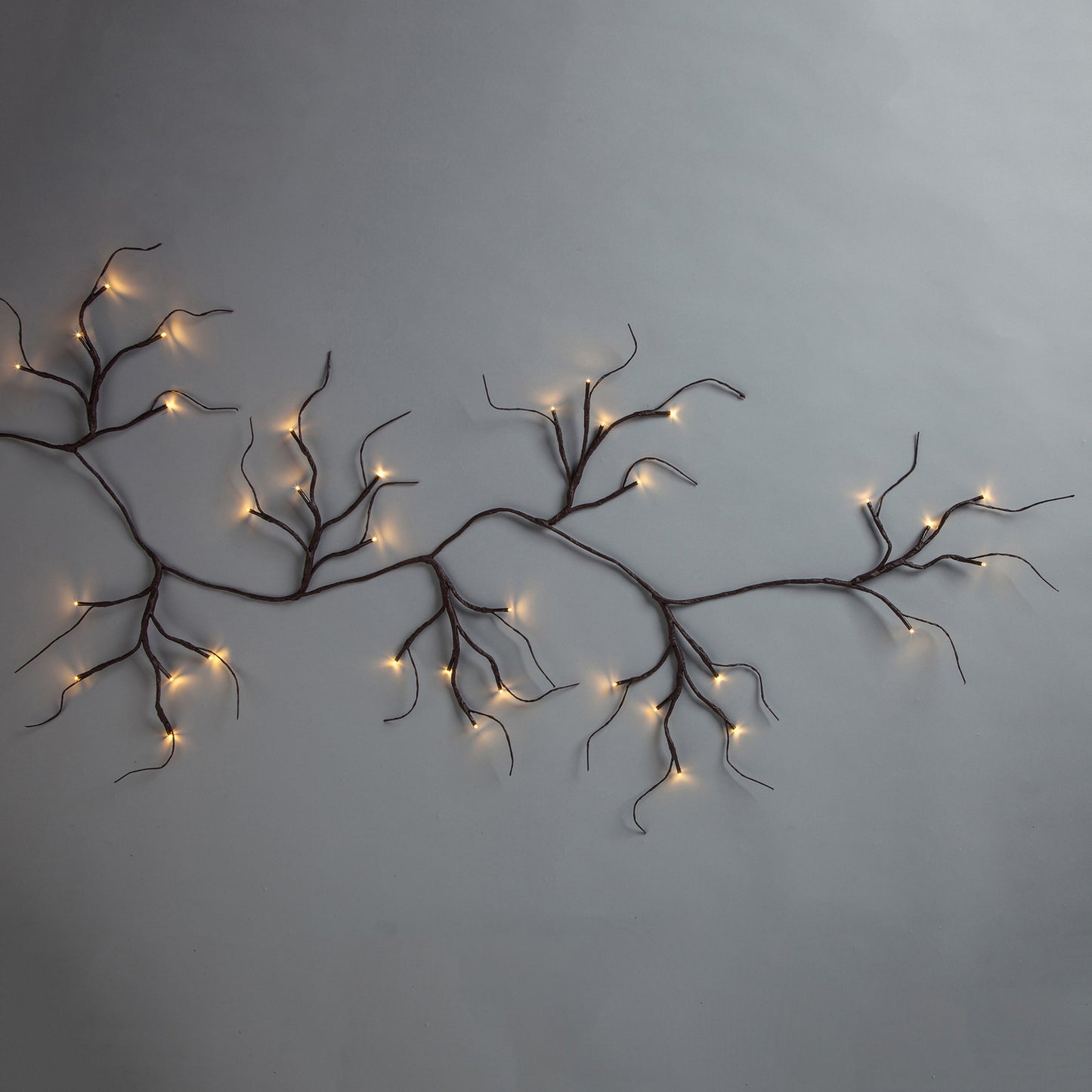 6ft. B/O Brown Wrapped Lighted Garland with Timer Function