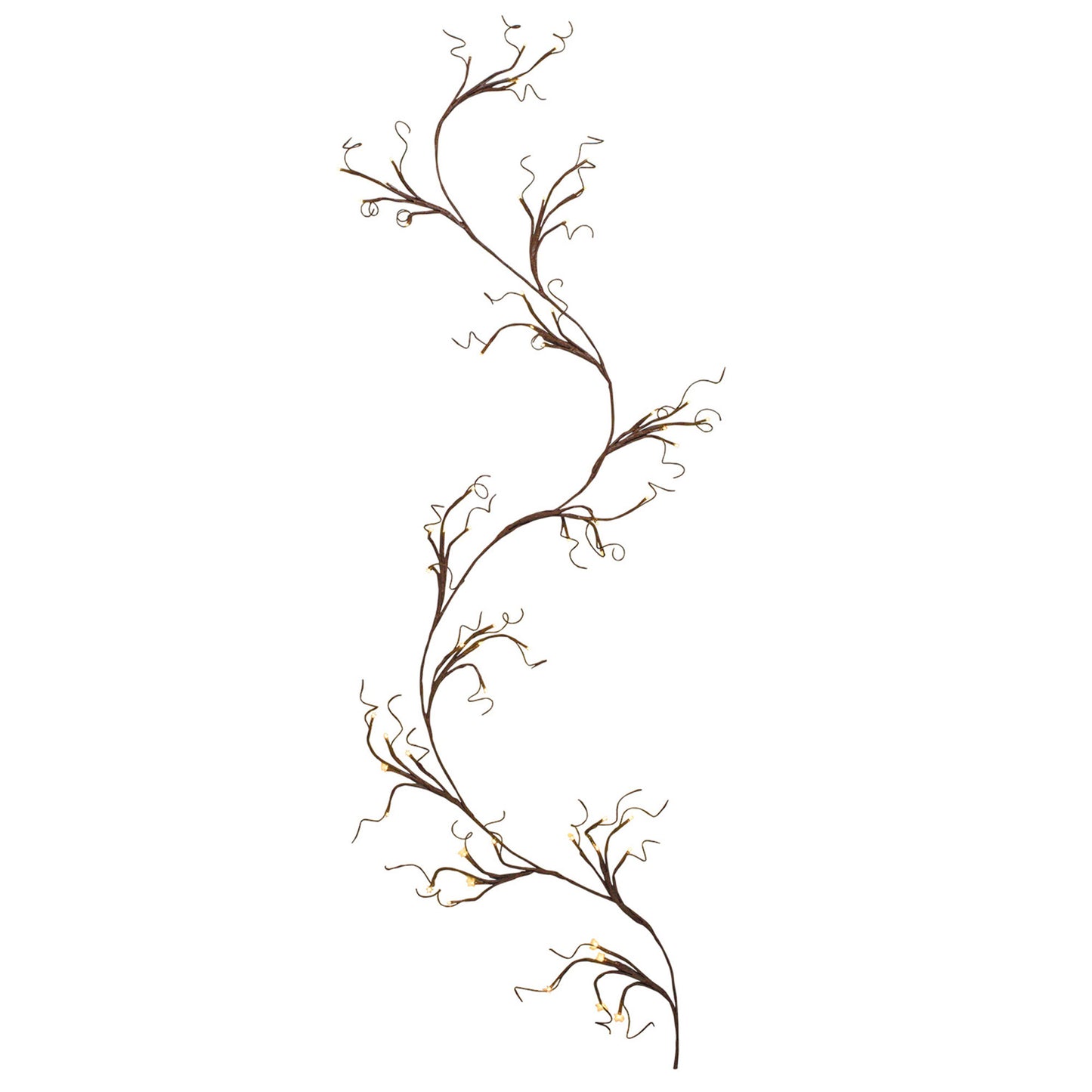 6ft. B/O Brown Wrapped Lighted Garland with Timer Function