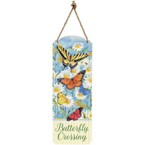 "Butterflies & Daisies" 18" Metal Wall Décor