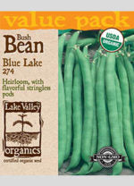 ORGANIC BEAN BUSH BLUE LAKE 274 VP  HEIRLOOM