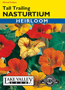 NASTURTIUM TALL TRAILING MIXED COLORS