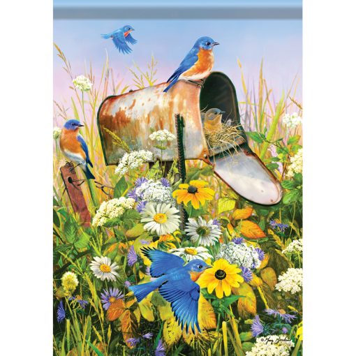 "Bluebirds & Flowers" Dura Soft™ Flag