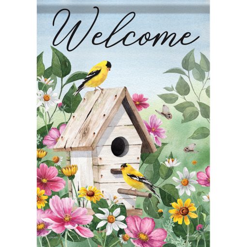 "Welcome Finches" Dura Soft™ Flag