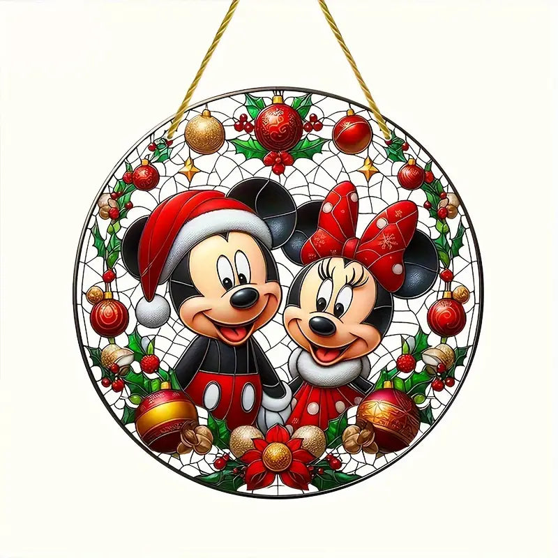 Micky & Minnie Christmas Suncatcher
