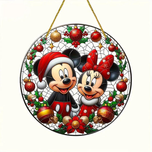 Micky & Minnie Christmas Suncatcher