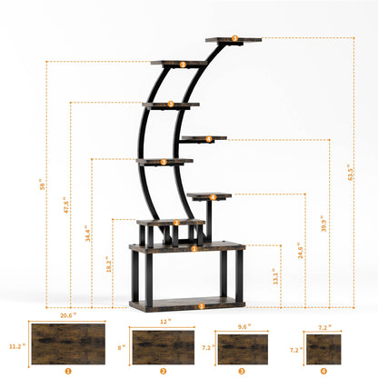 Plant Stand Indoor 9-Tiered with 5 Grow Lights