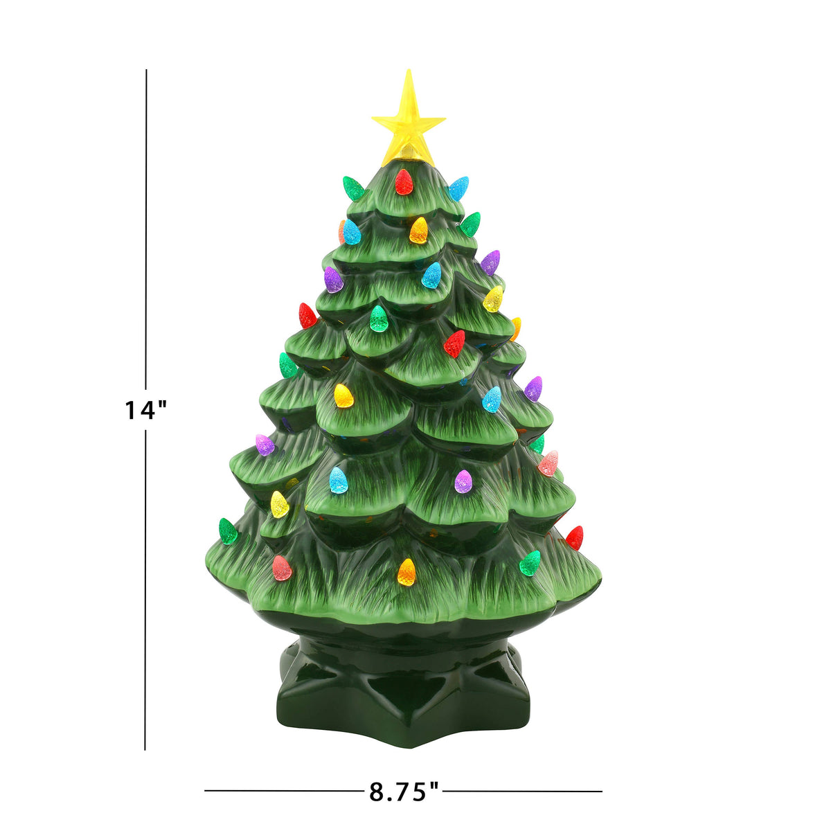 14" Nostalgic Tree - Green